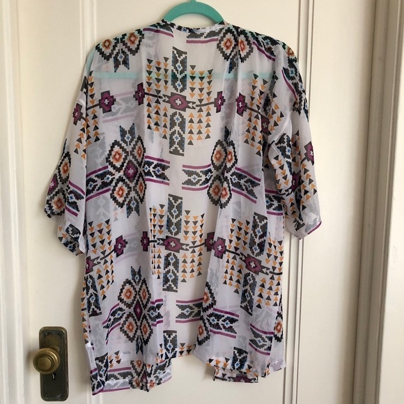 NWT Winged Kimono Duster Shawl Boho Vintage OS - Picture 5 of 7